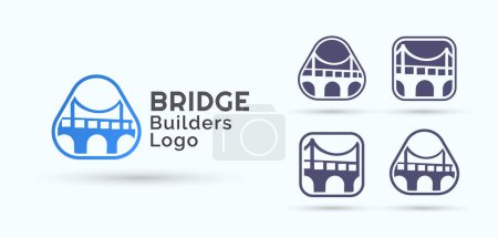Téléchargez les illustrations : Icône pont et logo design - en licence libre de droit