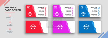 Ilustración de Paquete moderno de diseño de tarjetas de visita - Imagen libre de derechos