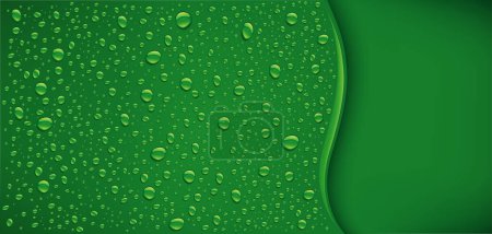 Ilustración de Burbujas verdes gotas fondo con lugar para su texto - Imagen libre de derechos