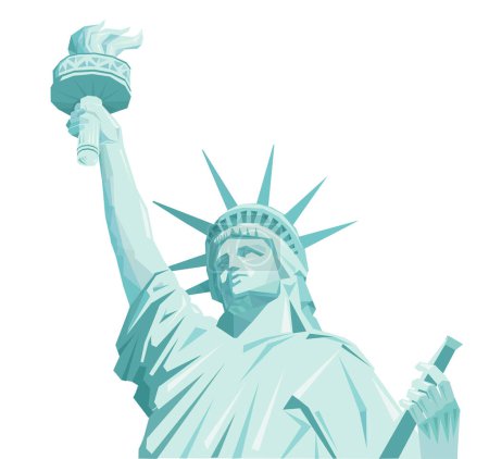 Téléchargez les illustrations : Statue de la Liberté, NYC, menace concept de démocratie - en licence libre de droit