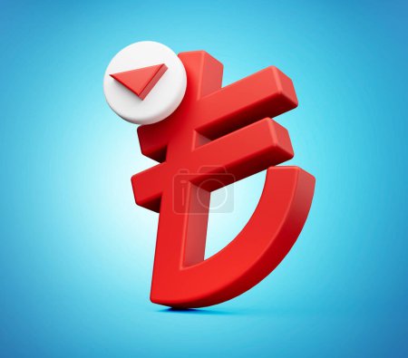 Foto de Turkish lira reduction symbol, cost decrease icon. Reduce debt business sign 3d illustration - Imagen libre de derechos