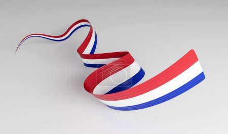 3d Flag Of Paraguay 3d Wavy Shiny Paraguay Ribbon Flag Isolated On White Background, 3d illustration