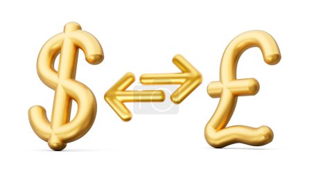 Téléchargez les photos : 3d Dollar D'or Et Livre Symbole Icônes de Change de Monnaie Flèches sur fond blanc, illustration 3d - en image libre de droit