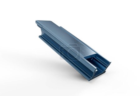 Foto de Perfil de aluminio gris de alta calidad 3d para puertas y ventanas que hacen el concepto Ilustración 3d - Imagen libre de derechos