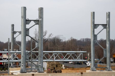 nouveau support en fer pour le pont boulon métal trasport