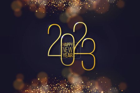 Foto de Saludo de año nuevo para el año 2023 - Imagen libre de derechos