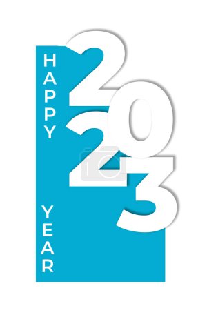 Foto de Diseño de la cubierta azul y blanca para el año 2023 - Imagen libre de derechos