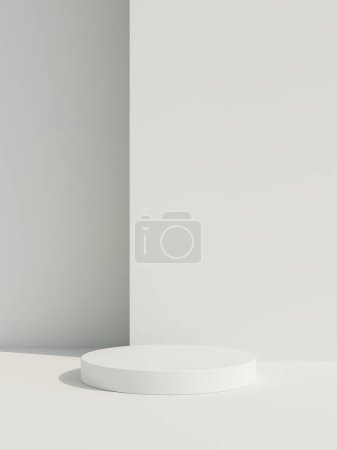 Foto de Producto pantalla de maqueta de podio fondo blanco con fondo simple - Imagen libre de derechos
