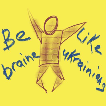 Illustration for Be braine like ukrainians - Royalty Free Image