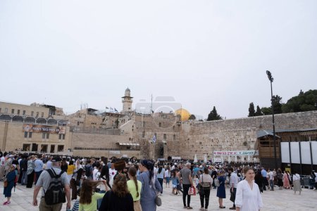 Foto de Jerusalén, Israel - 10 de abril de 2023. Muro Occidental, el lugar más sagrado en el judaísmo - Imagen libre de derechos