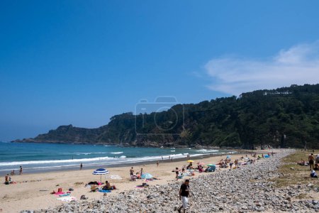 Photo for Soto de Luina, Cudillero, Asturias, Spain - 03 June, 2023. Beach of San Pedro de La Ribera - Royalty Free Image