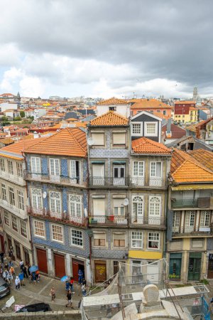 Photo for Porto, Portugal - September 17, 2023. Colourful houses at the city center - Royalty Free Image
