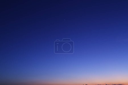 Photo for Twilight evening blue sky with colorful cloud sunset light nature abstract  background - Royalty Free Image