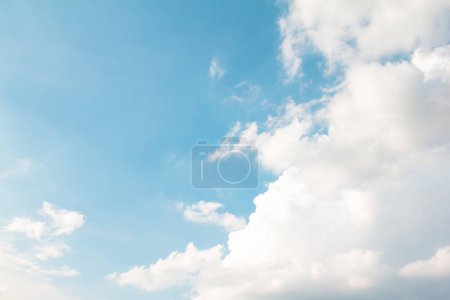 Photo for Blue sky and clouds in the weather day outdoor nature environment abstract background - Royalty Free Image