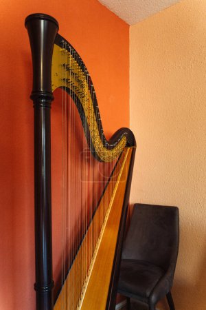 Photo for Traditional harp for symphonic concerts - Royalty Free Image