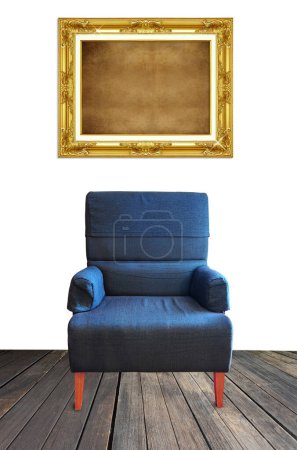 Foto de Viejo sofá único asiento y marco aislado - Imagen libre de derechos