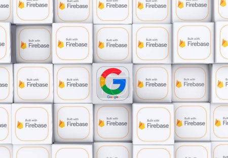 Photo for Firebase, Google Background - 3d Render - Royalty Free Image