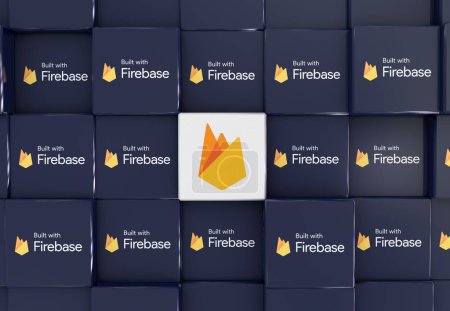 Photo for Firebase, Social Media Background Design - Royalty Free Image