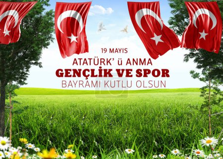 Foto de Bandera de Turquía, Turquía - Diseño de fondo de Turquía - Imagen libre de derechos