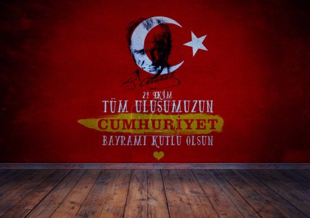 Foto de Día de la República, Bandera de Turquía - Diseño de fondo de Turquía - Imagen libre de derechos