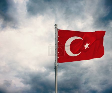 Photo for Turkish Flag, Turkey - Turkey Background Design - Royalty Free Image