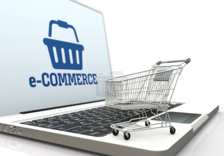 E-Commerce und Marktwagen, E-Commerce-Image