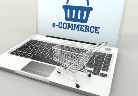 e-commerce y carro de mercado, imagen e-commerce