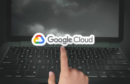 Téléchargez les photos : Google cloud, social media background - en image libre de droit