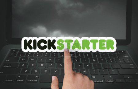Téléchargez les photos : Kickstarter, social media background - en image libre de droit