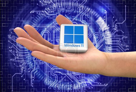 Téléchargez les photos : Windows 11, icône des médias sociaux - en image libre de droit
