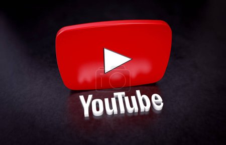 Photo for Youtube Background - Youtube 3D Design - Royalty Free Image