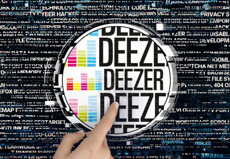 Photo for Deezer, logo design for use on social media and news sites - Royalty Free Image