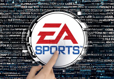 Photo for Ea games, logo design for use on social media and news sites - Royalty Free Image