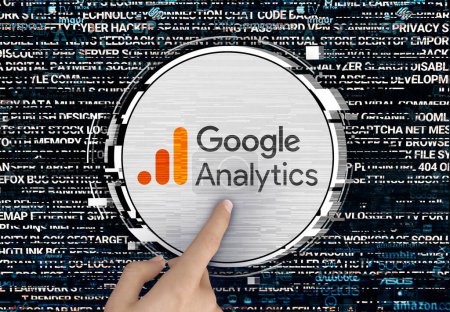 Photo for Google analytics, logo design for use on social media and news sites - Royalty Free Image