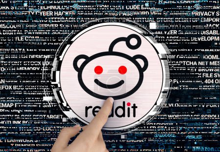 Téléchargez les photos : Reddit, logo conçu pour être utilisé sur les médias sociaux et les sites d'information - en image libre de droit