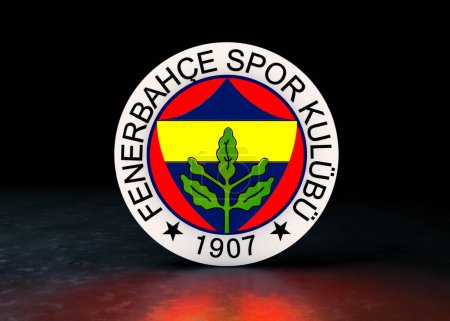 Photo for Fenerbahce football club logo flag - FB - Royalty Free Image