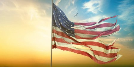 Foto de Bandera de Estados Unidos de América - Es un diseño visual. - Imagen libre de derechos