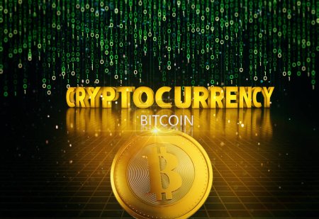 Téléchargez les photos : Bitcoin BTC crypto-monnaie Pièces. Concept boursier. USD pour BTC Crypto-monnaie Bitcoin BTC - en image libre de droit