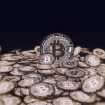 Bitcoin BTC Cryptocurrency Coins. Stock Market Concept. USD for BTC Cryptocurrency Bitcoin BTC