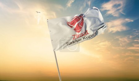 Téléchargez les photos : Coupe Turquie Ziraat - Drapeau de la Coupe Turquie Ziraat - en image libre de droit