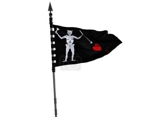 Photo for Blackbeard Pirate Flag, Pirate Flag - Pirates - Royalty Free Image