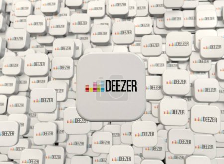 Photo for Deezer - deezer logo, social media visual design - Royalty Free Image