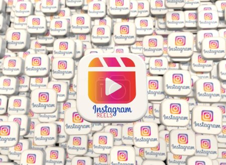 Téléchargez les photos : Instagram reels - instagram reels logo, design visuel des médias sociaux - en image libre de droit