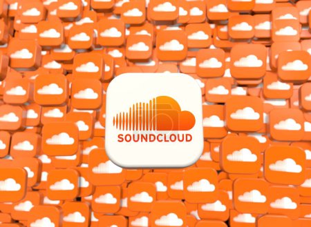 Téléchargez les photos : Soundcloud - logo soundcloud, design visuel des médias sociaux - en image libre de droit