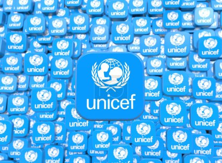 Téléchargez les photos : Unicef - logo unicef, design visuel des médias sociaux - en image libre de droit