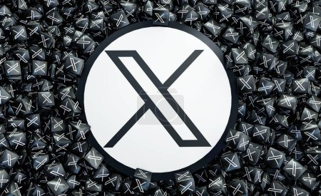 Foto de X, Twitter X Logo - Diseño Visual 3D - Imagen libre de derechos