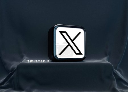 Foto de X, Twitter X Logo - Diseño Visual 3D - Imagen libre de derechos