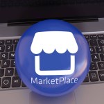  facebook marketplace, social media images background design - (3D Rendering)