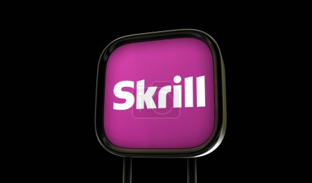Photo for Skrill, social media images background design - (3D Rendering) - Royalty Free Image
