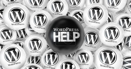 Photo for Wordpress, An open source web software - Wordpress social media background. - Royalty Free Image